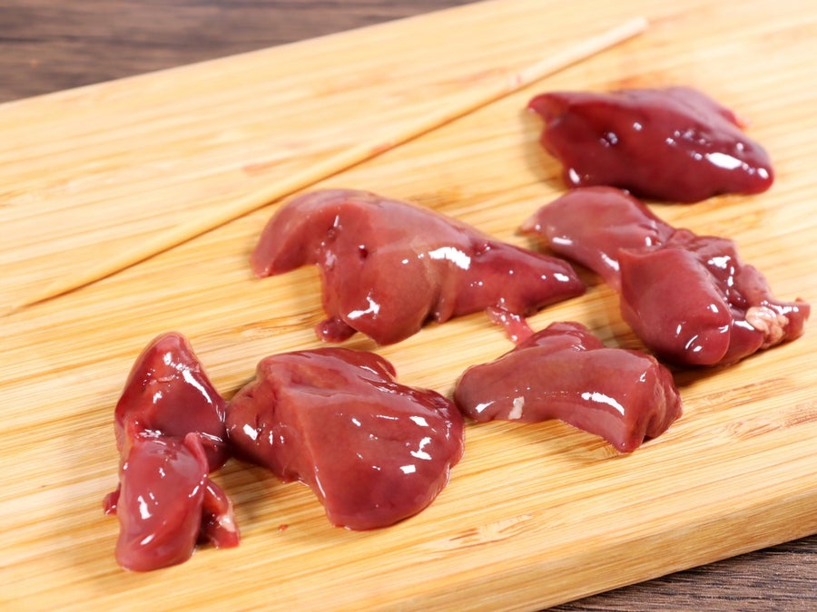 国産鶏レバー・1本約40g×20本入・15cm串