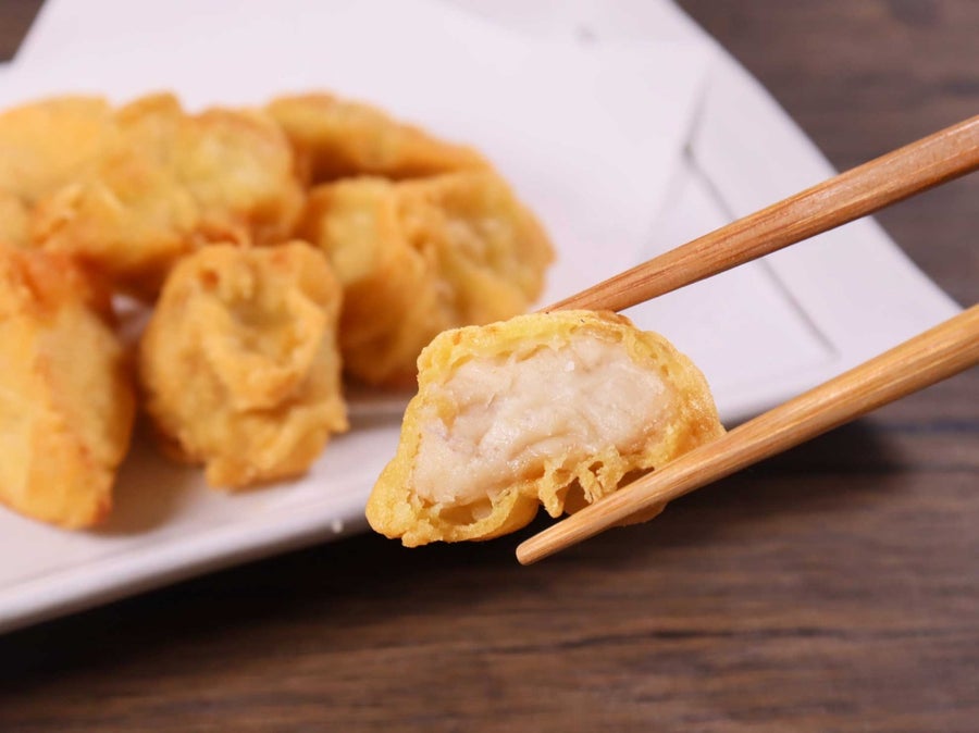 味の染みたおでん里芋を天ぷらにしました