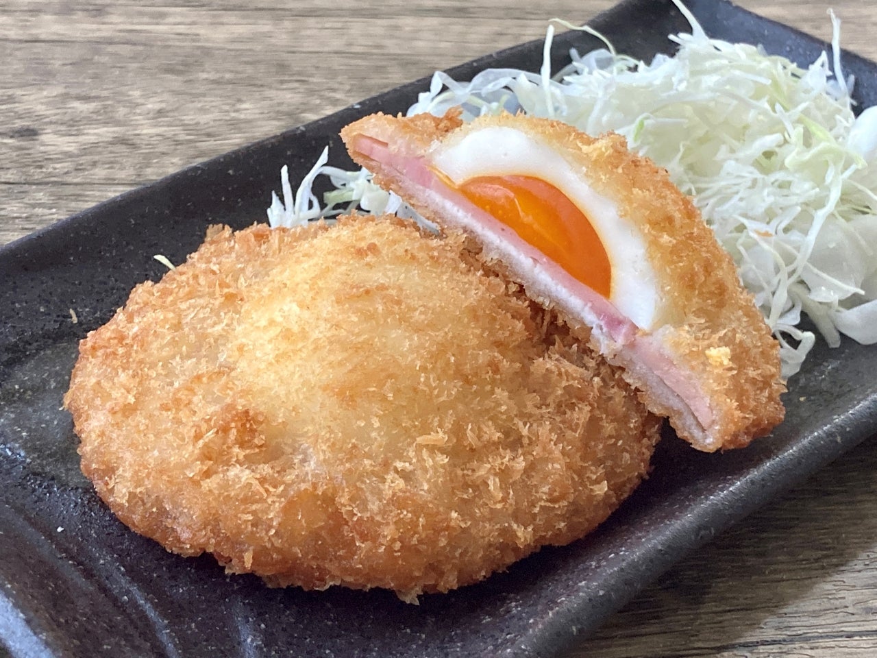 お月見ハムカツ