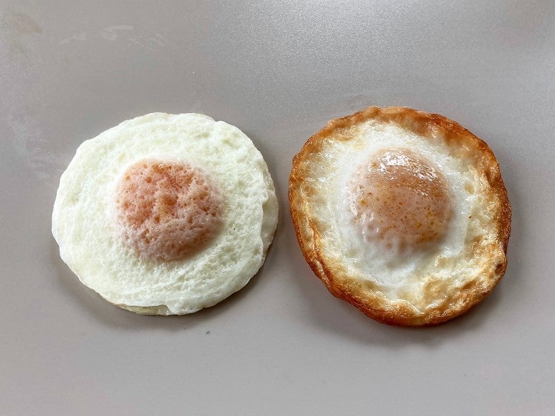 通常とフライドエッグ風比較