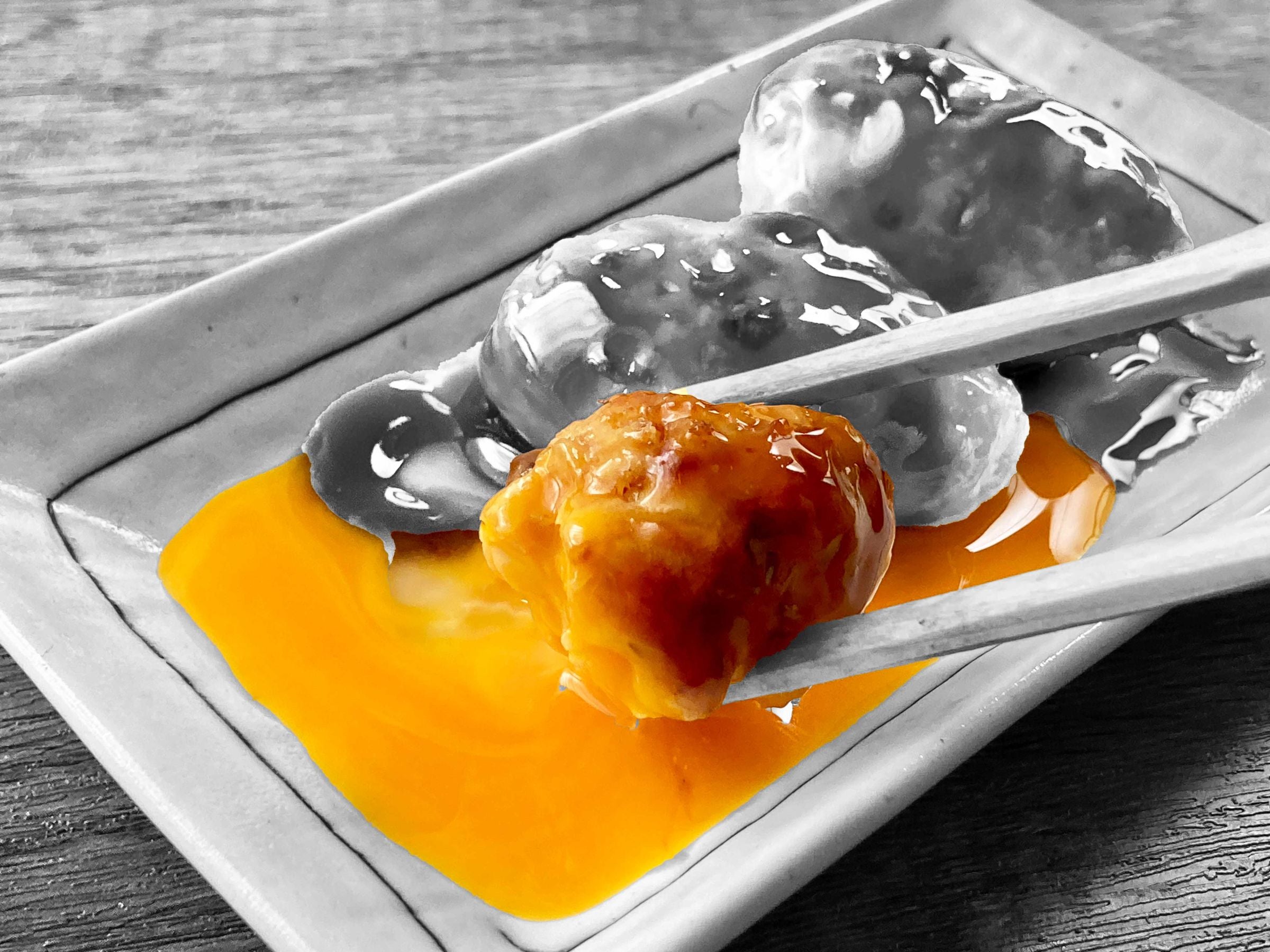 ムダに卵黄も流れない