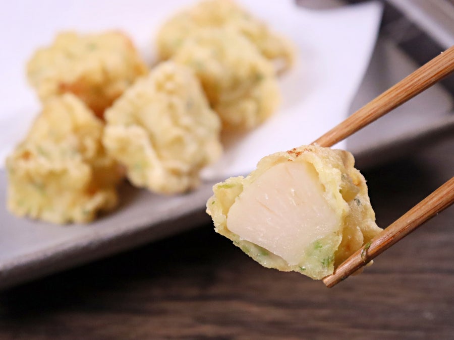 たけのこの煮物を天ぷらにしました