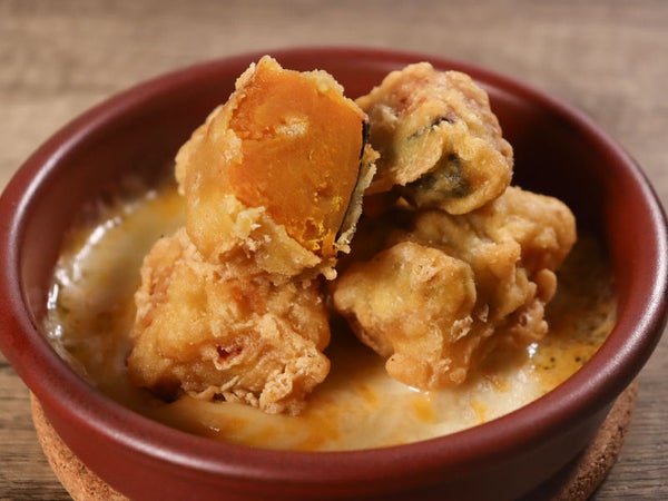 材料たったの2品! とろーりチーズと栗かぼちゃ
