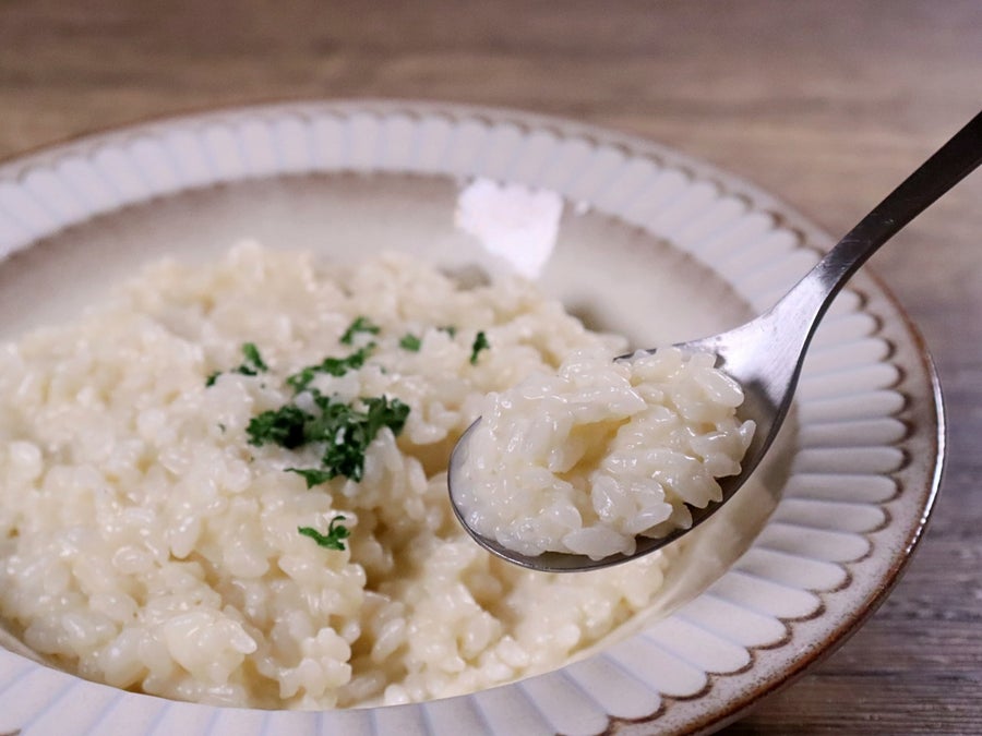 本格食感のリゾットが時短で作れる「専用ライス」