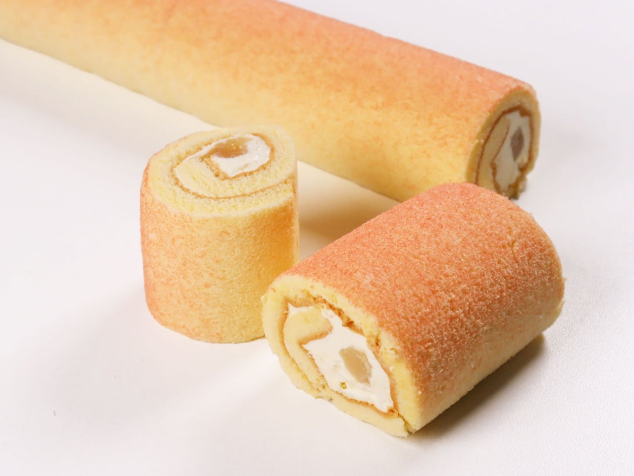 フリーカットロールケーキ(白桃) 1本
