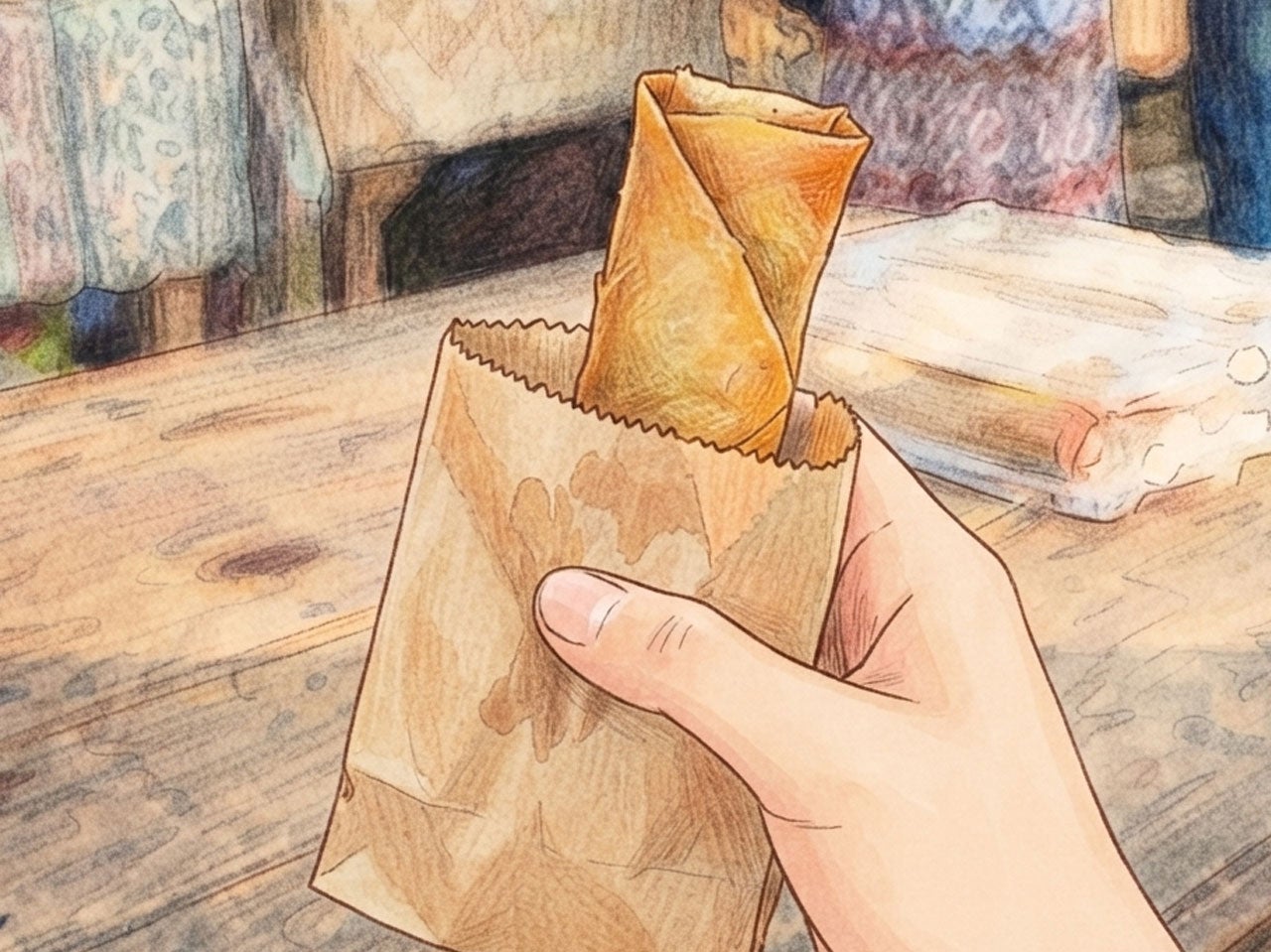 鰻とチーズの春巻き