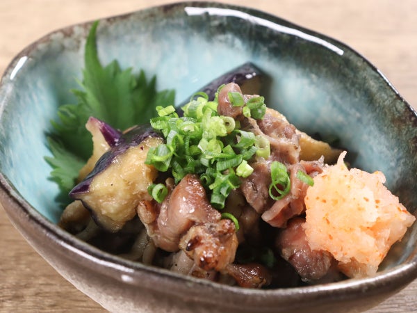 レンジで簡単！炭火親鶏と茄子のさっぱりポン酢仕立て