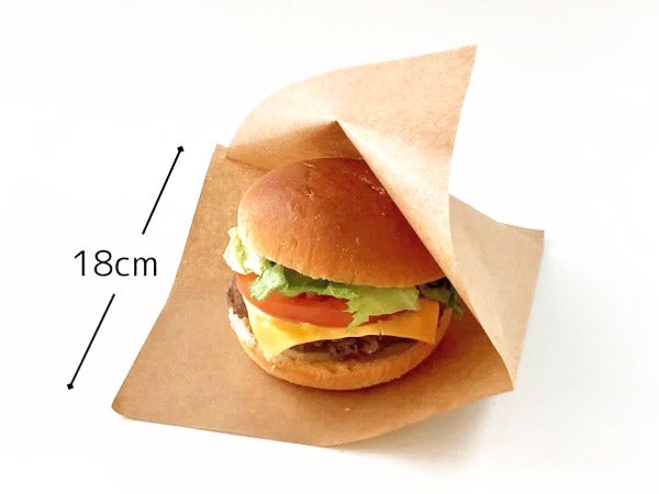 バーガー袋(未晒無地・18cm) 100枚