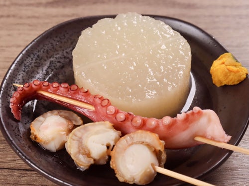 タコとホタテの海鮮おでん