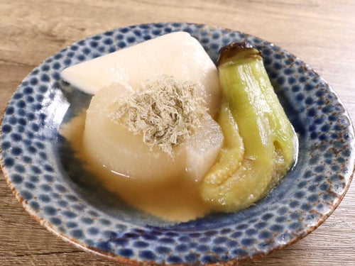 あごだしで食べる!焼きなすのおでん