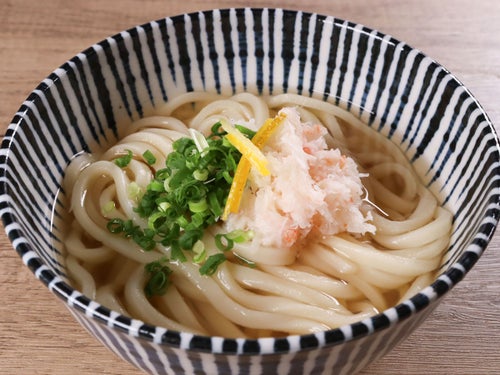 〆におすすめ！　ゆず香るかにうどん